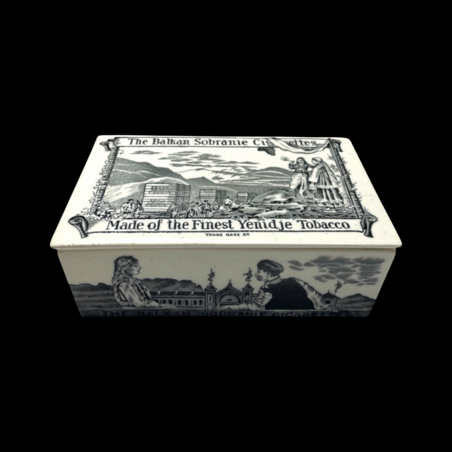 Vintage Porcelain Balkan Sobranie Tabacco Box, England.