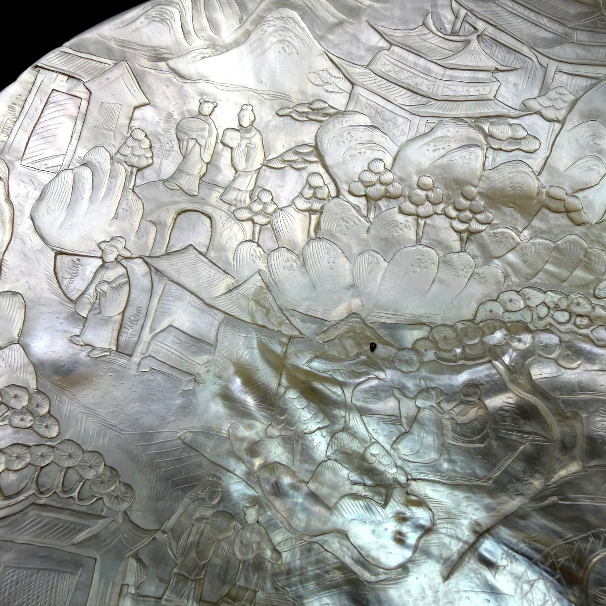 Carved Mother-of-Pearl Shell, China, Late Qing Dynasty, c.1880