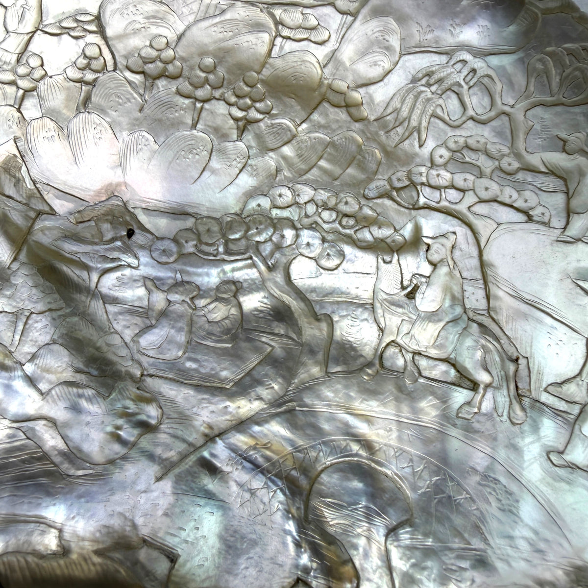 Carved Mother-of-Pearl Shell, China, Late Qing Dynasty, c.1880