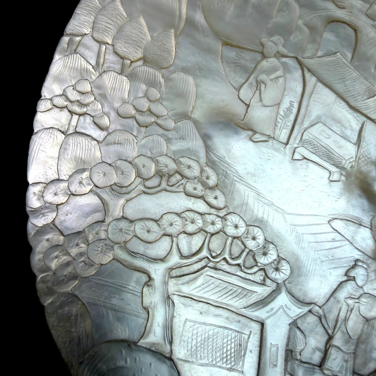 Carved Mother-of-Pearl Shell, China, Late Qing Dynasty, c.1880