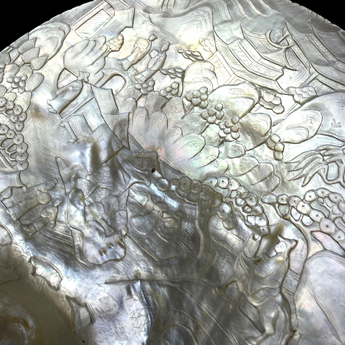 Carved Mother-of-Pearl Shell, China, Late Qing Dynasty, c.1880