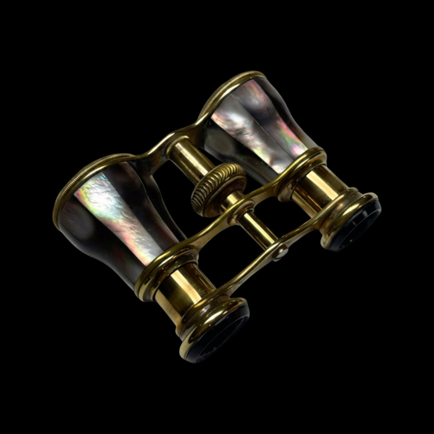 Rare Black Mother of Pearl Opera Glasses: Likely by Jacques Lemaire, Paris - Working Condition