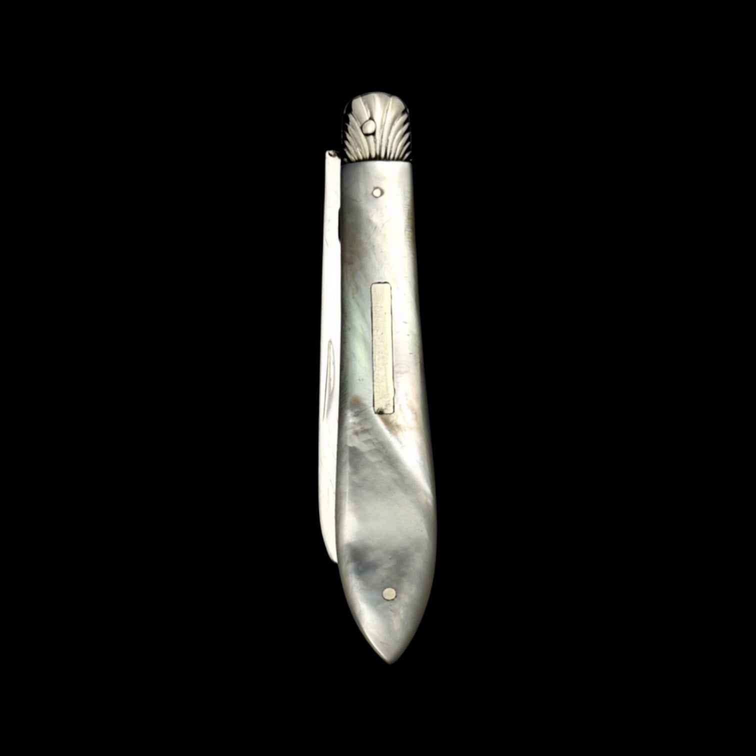 Antique Pocket Knife. 1906, Mother of Pearl and Sterling Silver.