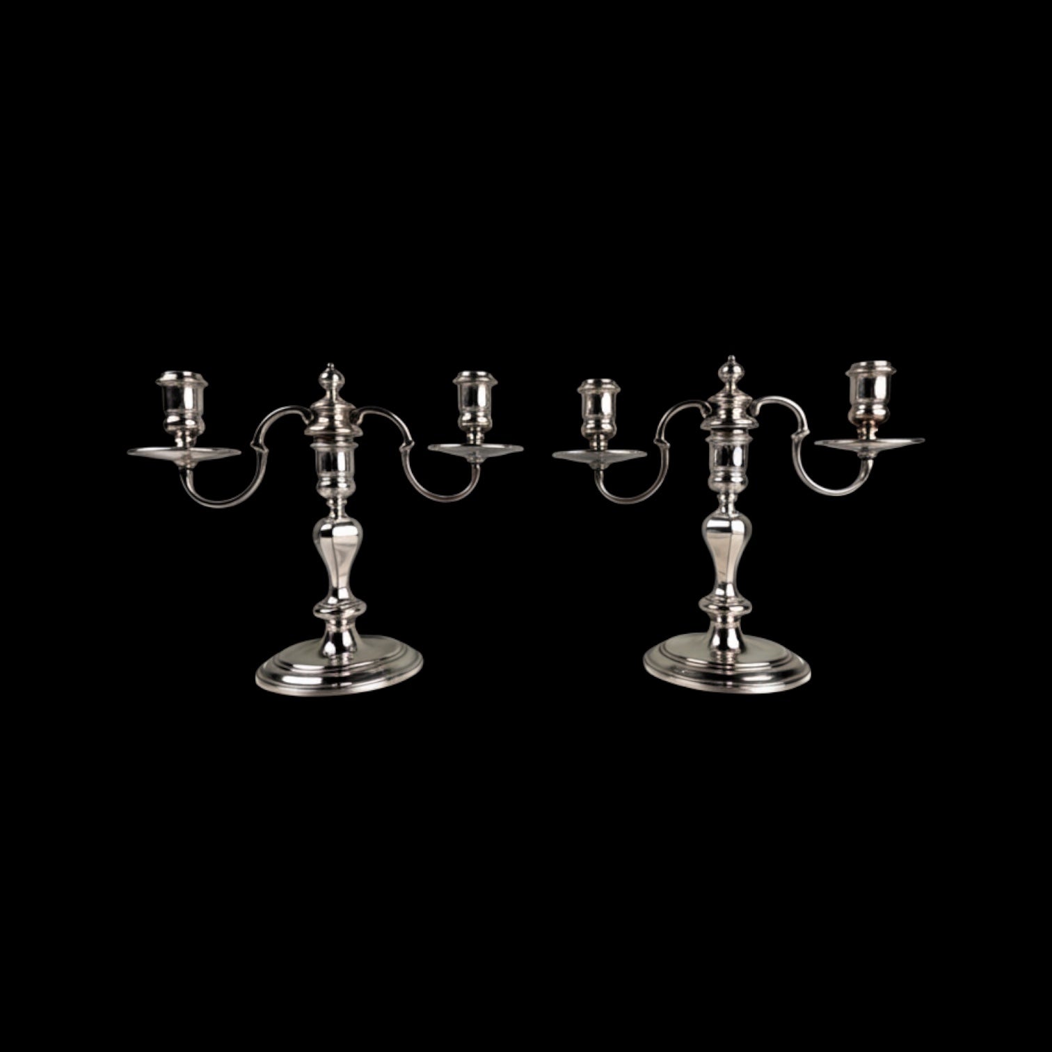 Pair of Silver Plate Candelabras or Candlestick holders. Garrard & Co. English.