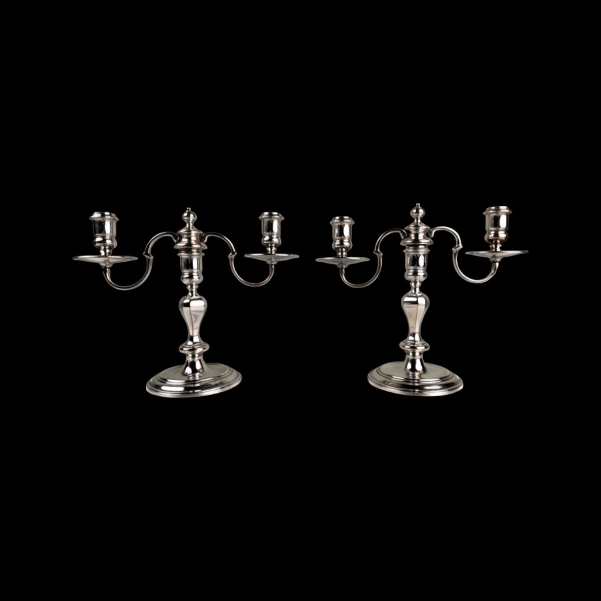 Pair of Silver Plate Candelabras or Candlestick holders. Garrard & Co. English.