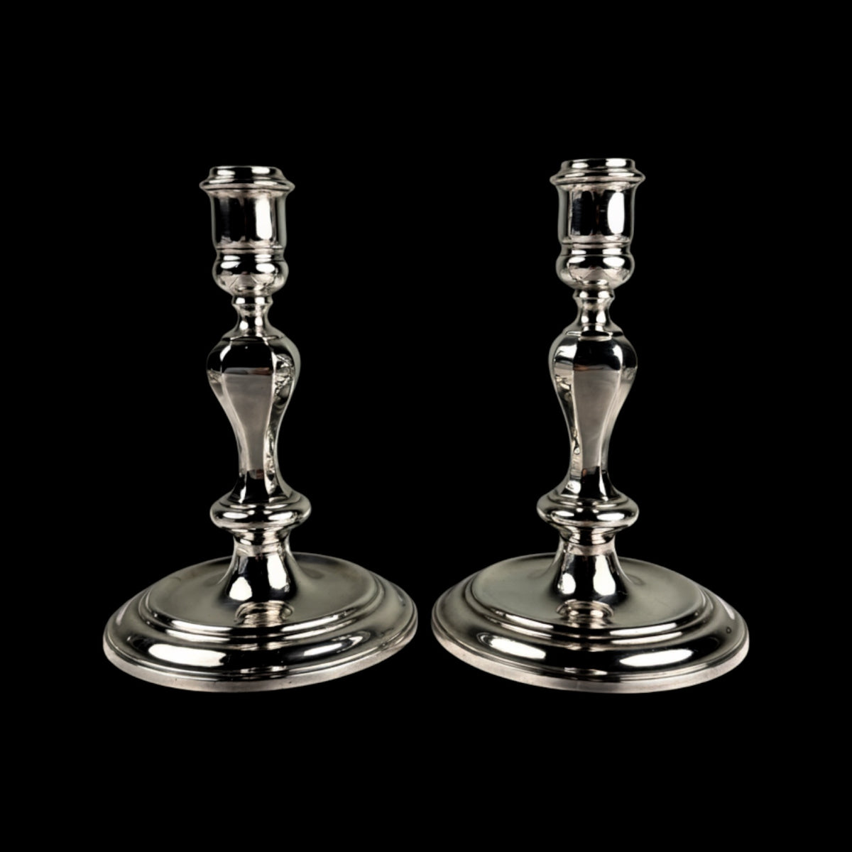 Pair of Silver Plate Candelabras or Candlestick holders. Garrard & Co. English.
