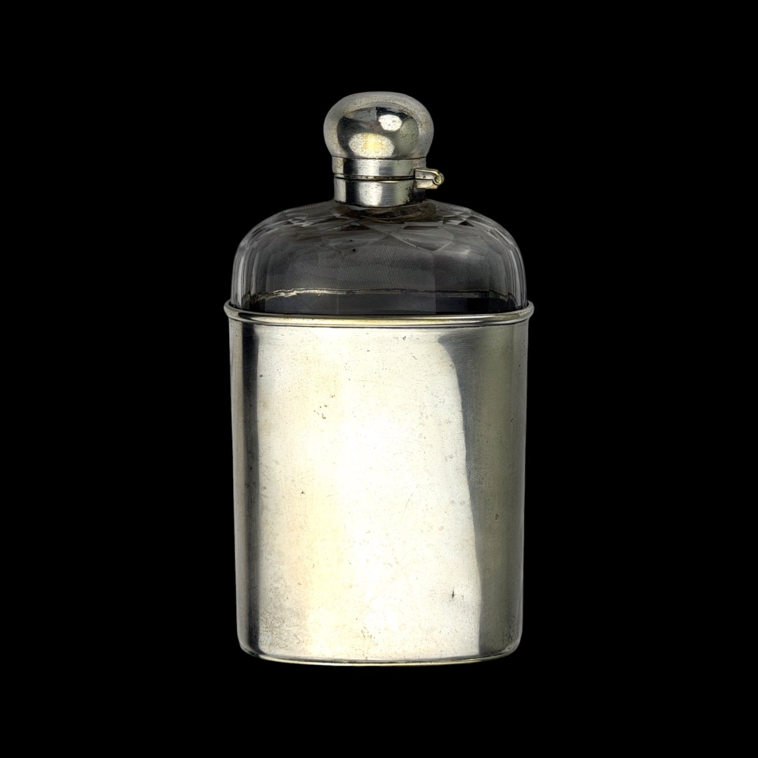 Vintage Silver Plate Hip Flask. Cased.
