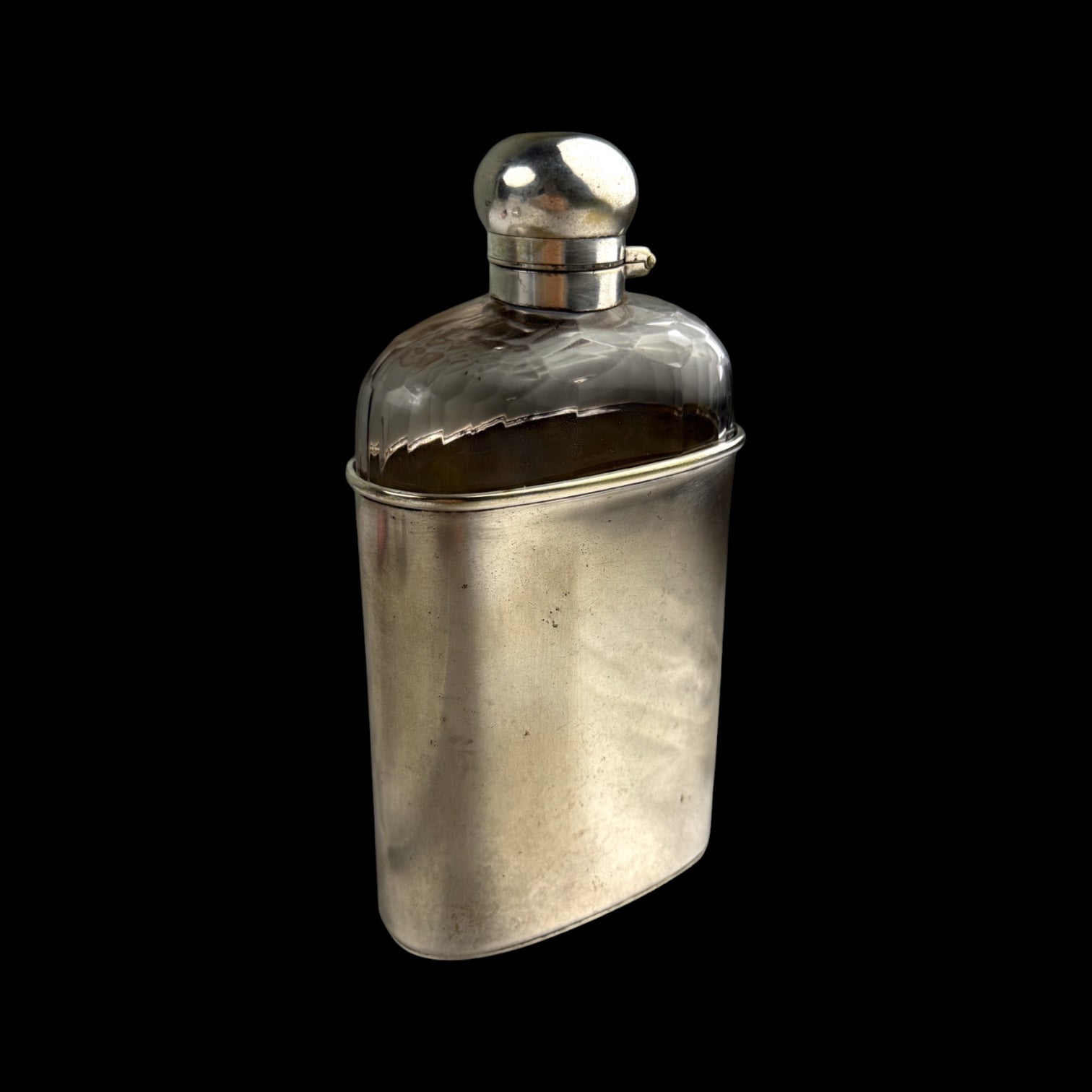 Vintage Silver Plate Hip Flask. Cased.