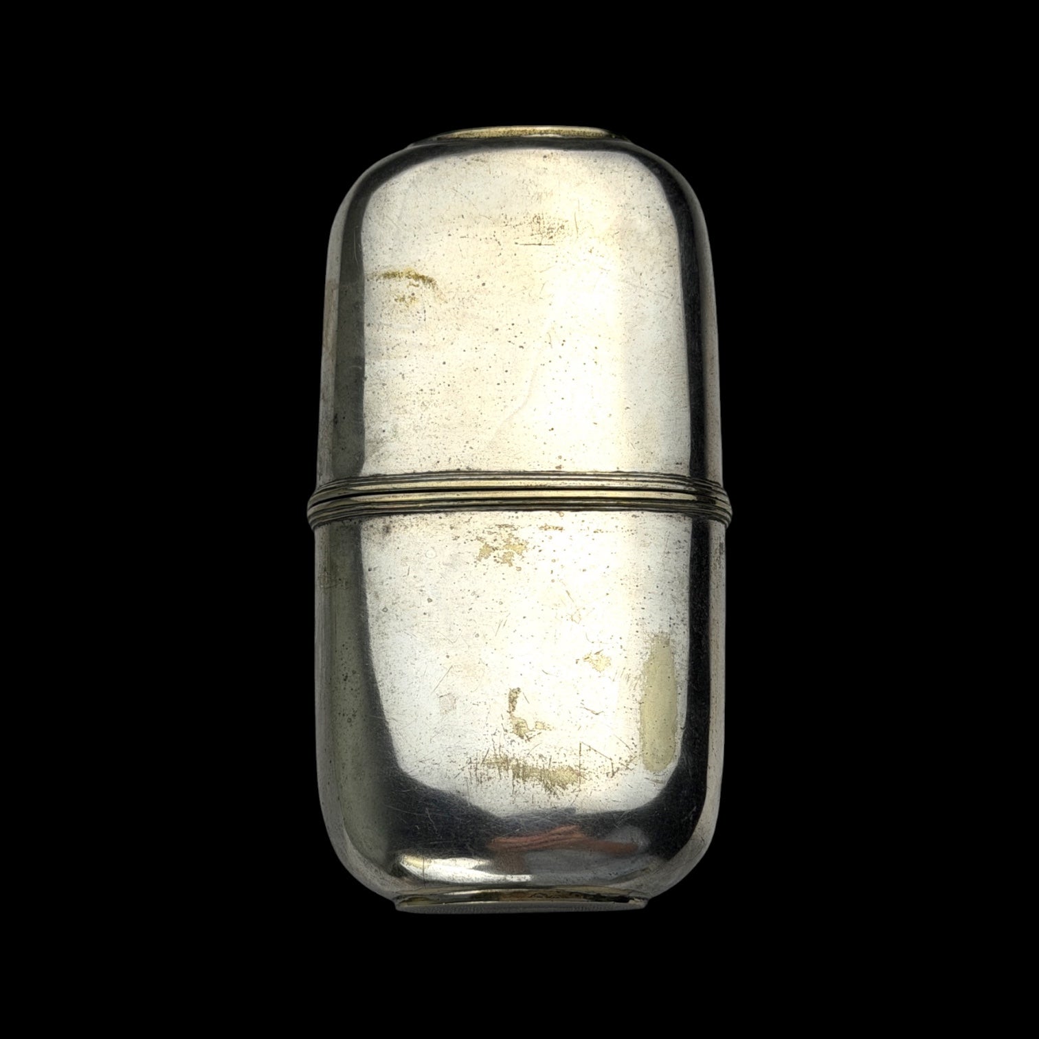 Vintage Silver Plate Hip Flask. Cased.