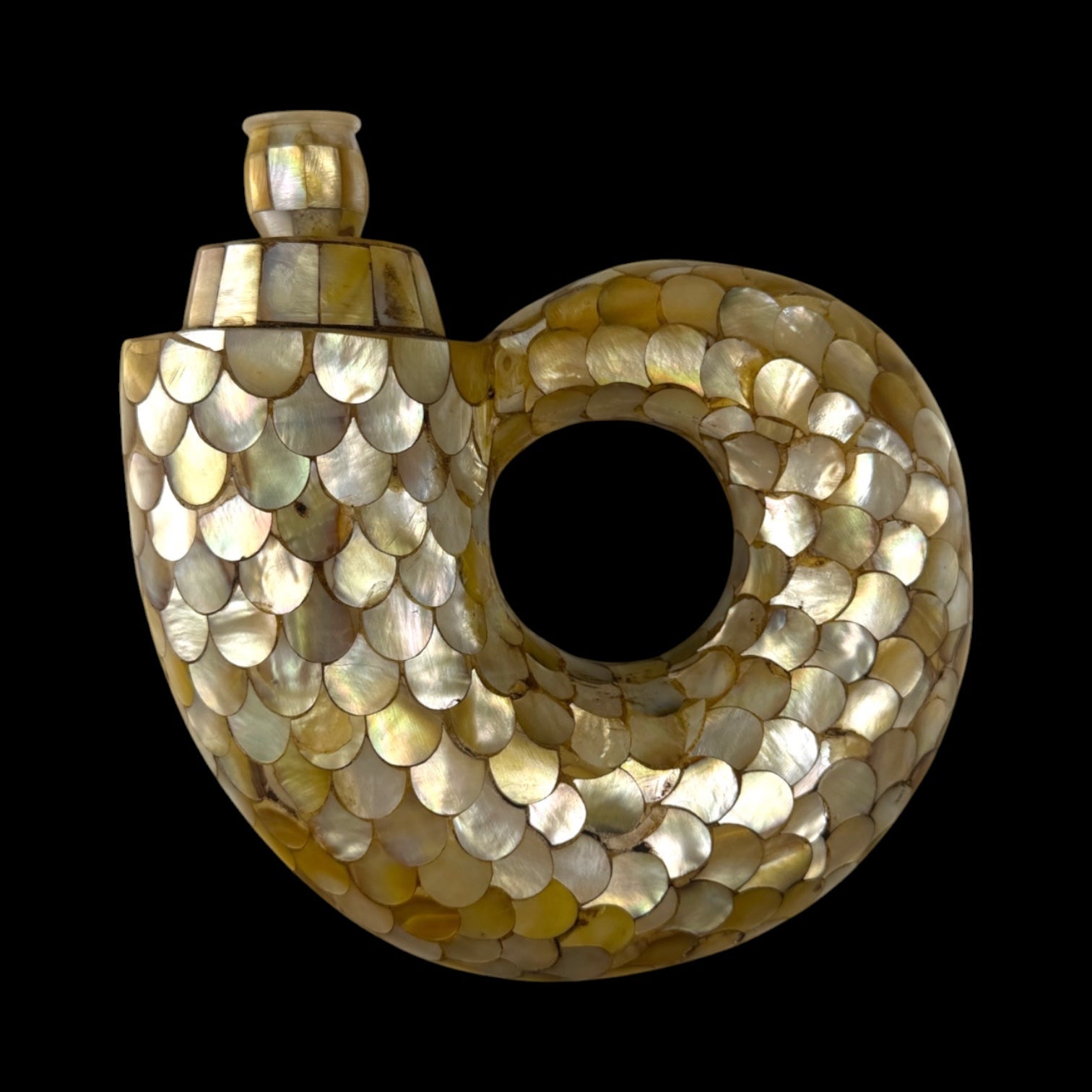 Powder Flask. Mother of Pearl.