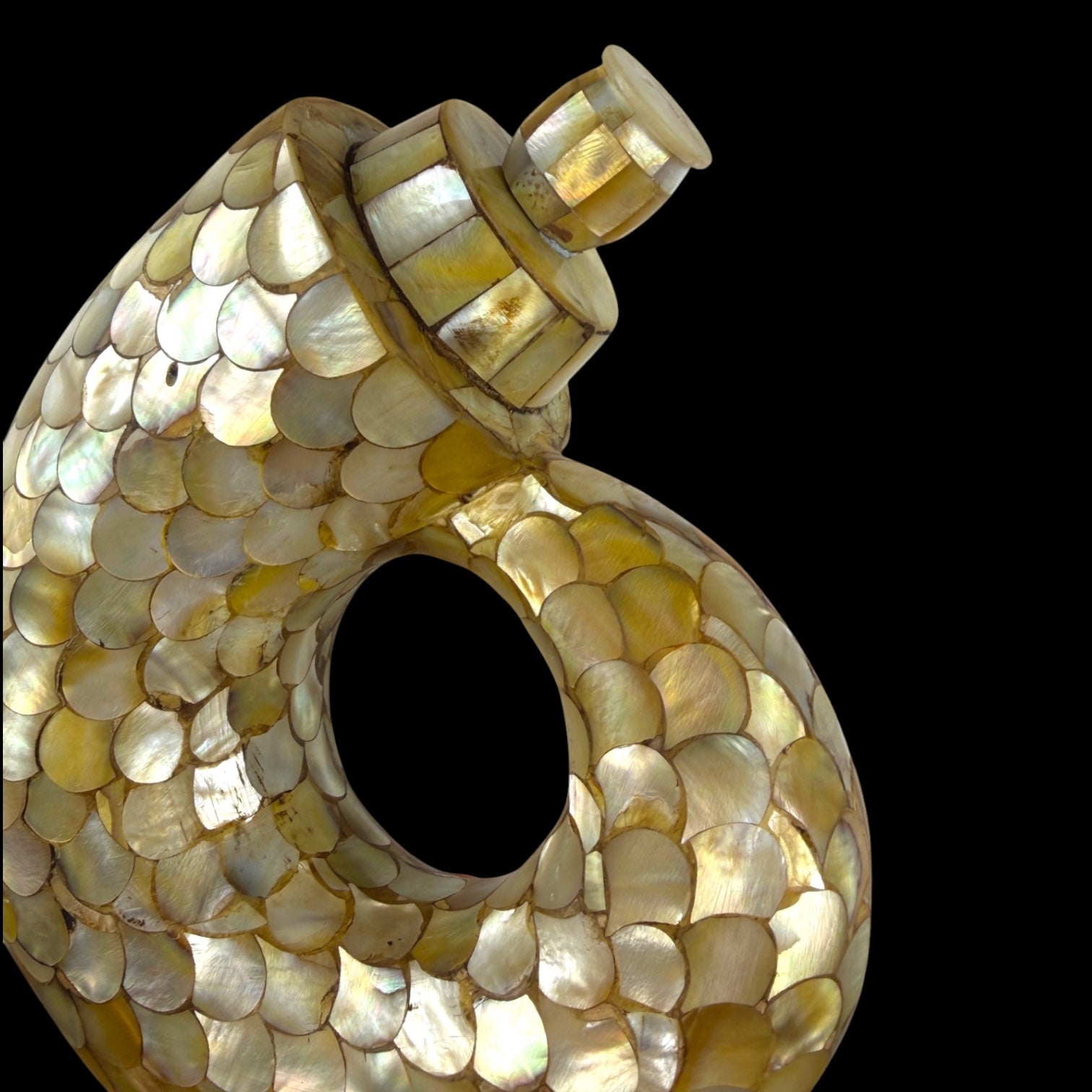 Powder Flask. Mother of Pearl.