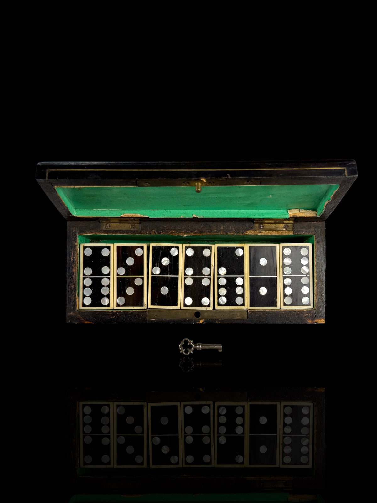 Ebony and Mother-of-Pearl Domino Set.