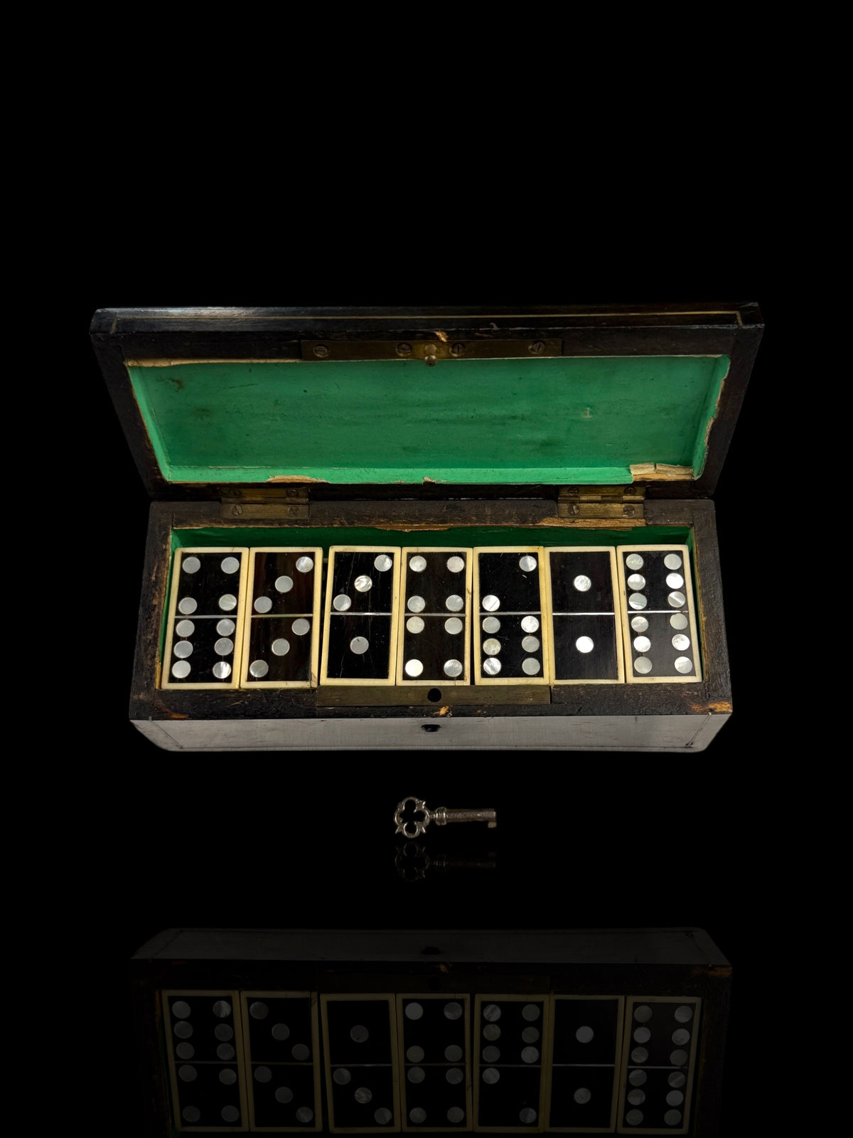 Ebony and Mother-of-Pearl Domino Set.