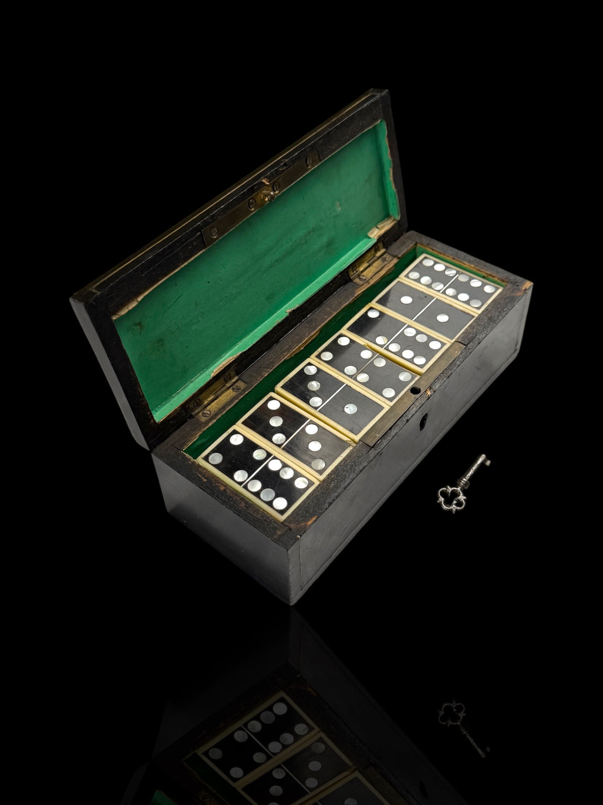 Ebony and Mother-of-Pearl Domino Set.