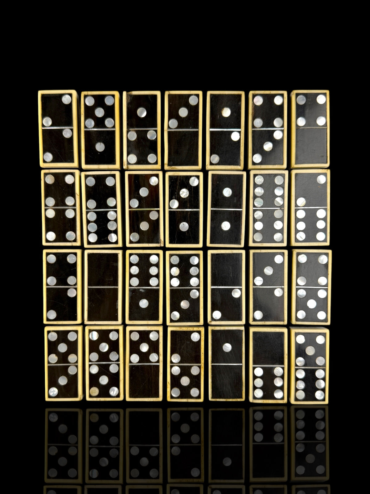 Ebony and Mother-of-Pearl Domino Set.