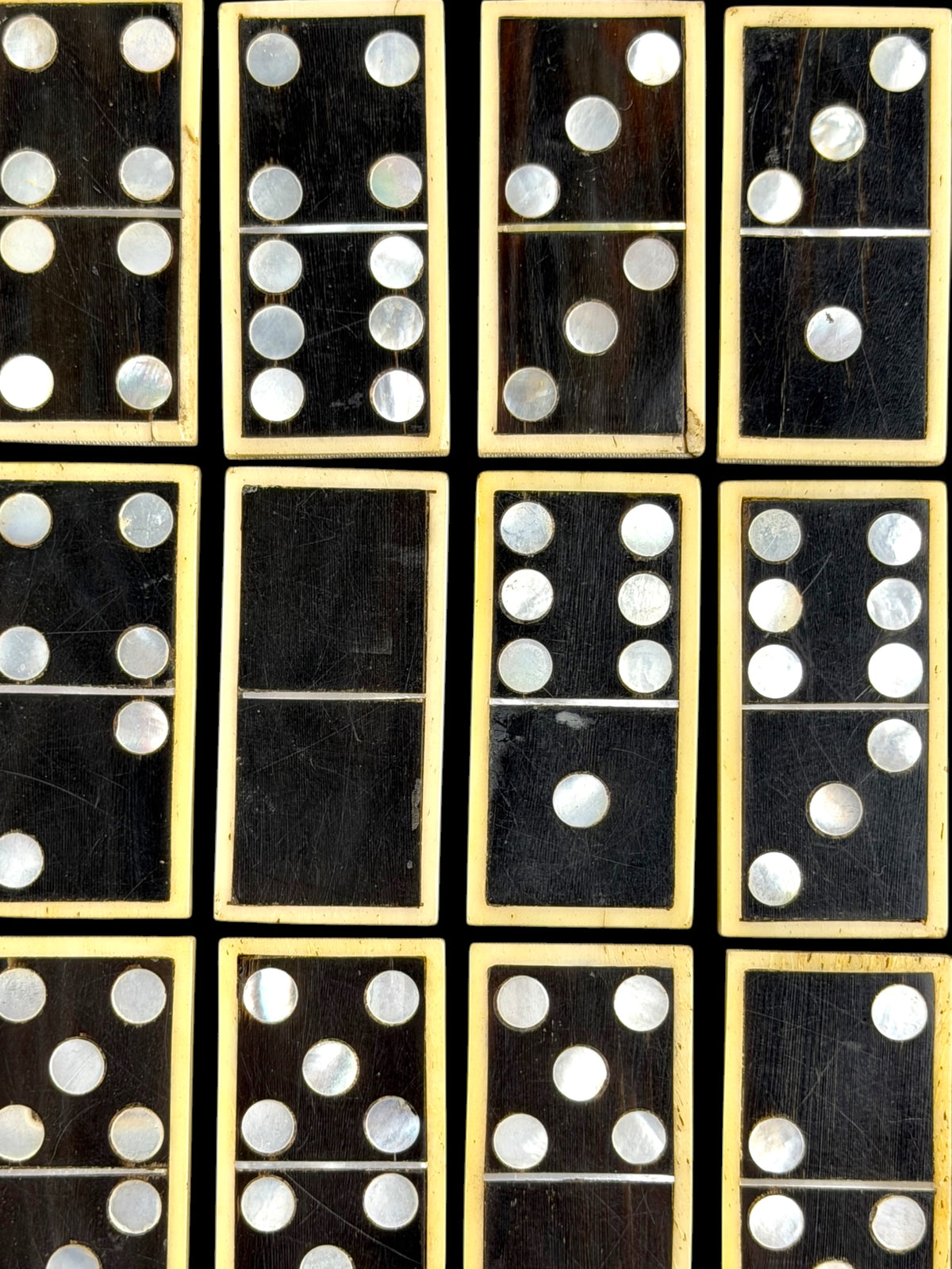 Ebony and Mother-of-Pearl Domino Set.