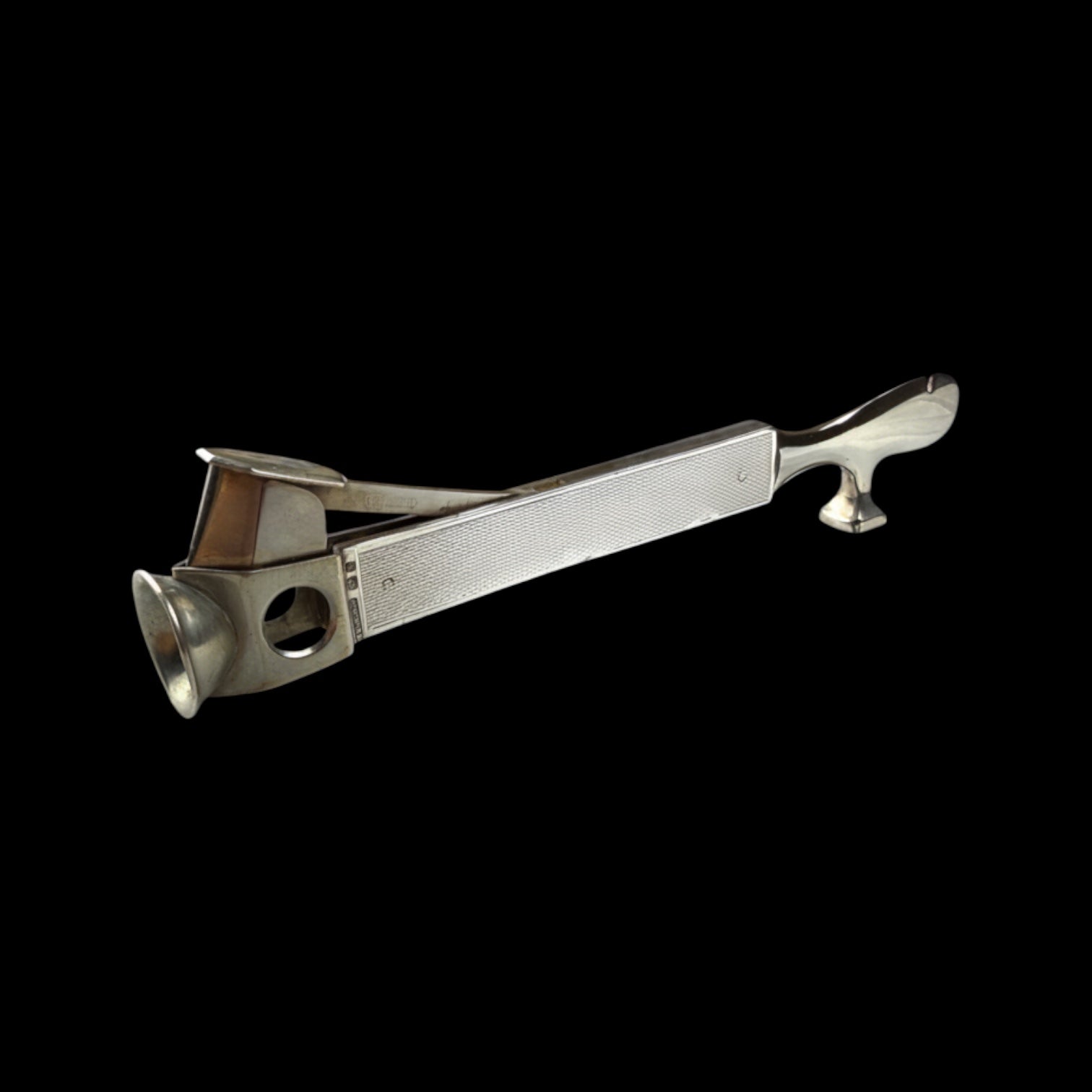 Cigar Cutter. Sterling Silver. England. Cased.
