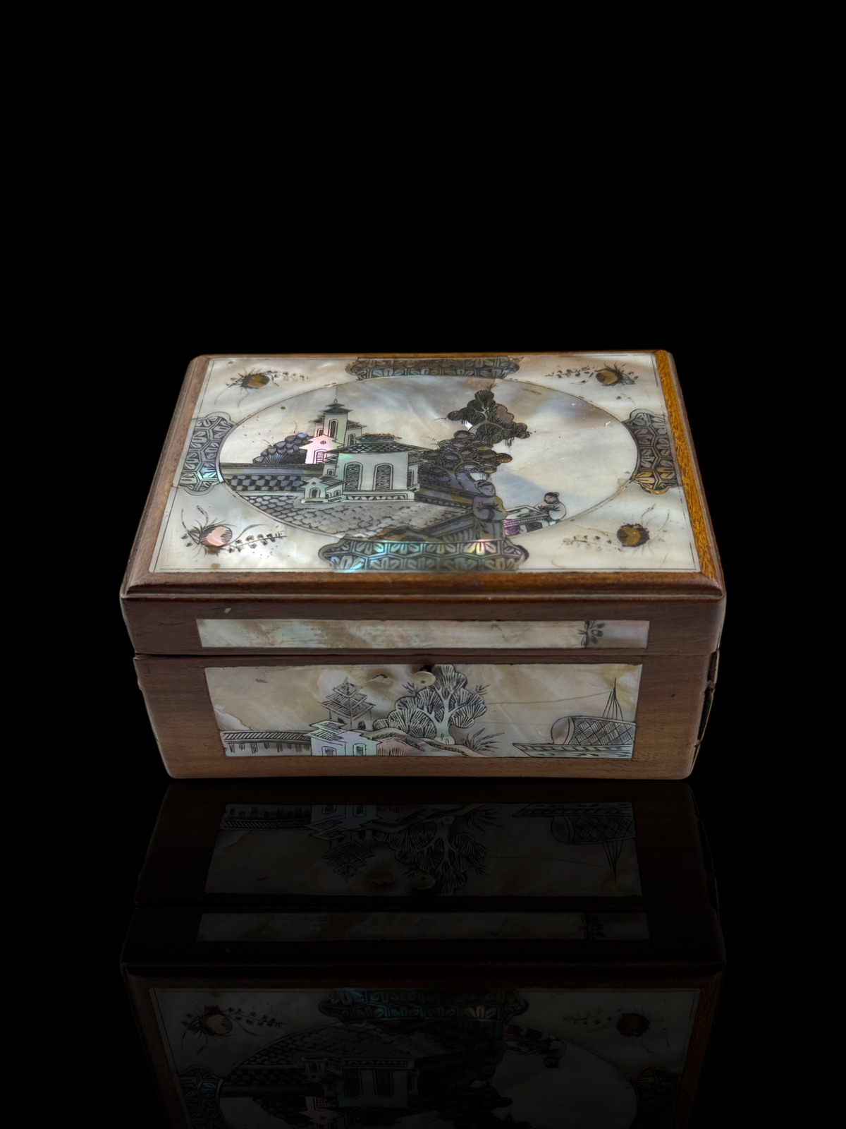 French Colonial Vietnamese Mother-of-Pearl Inlaid Box