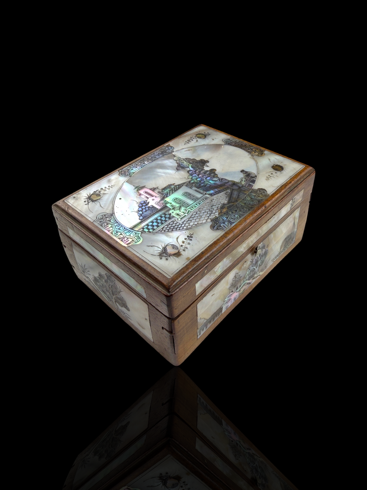 French Colonial Vietnamese Mother-of-Pearl Inlaid Box