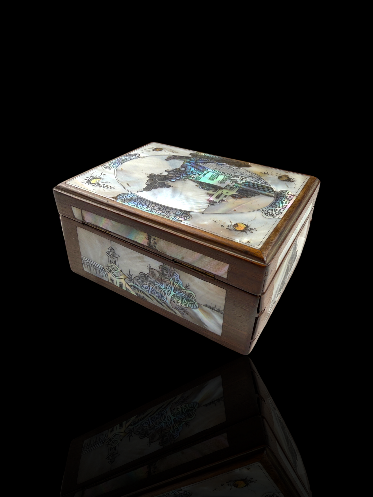 French Colonial Vietnamese Mother-of-Pearl Inlaid Box