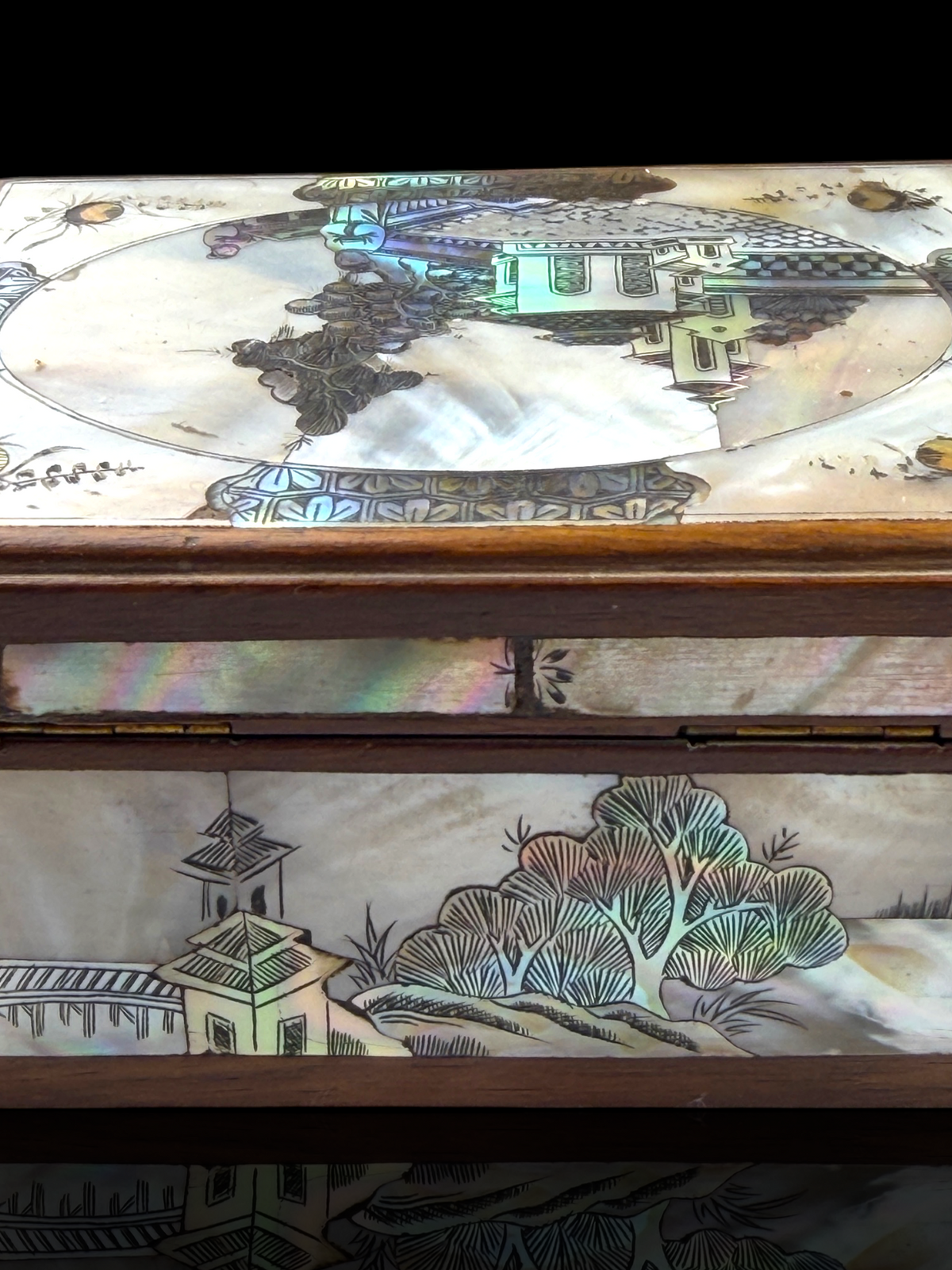 French Colonial Vietnamese Mother-of-Pearl Inlaid Box
