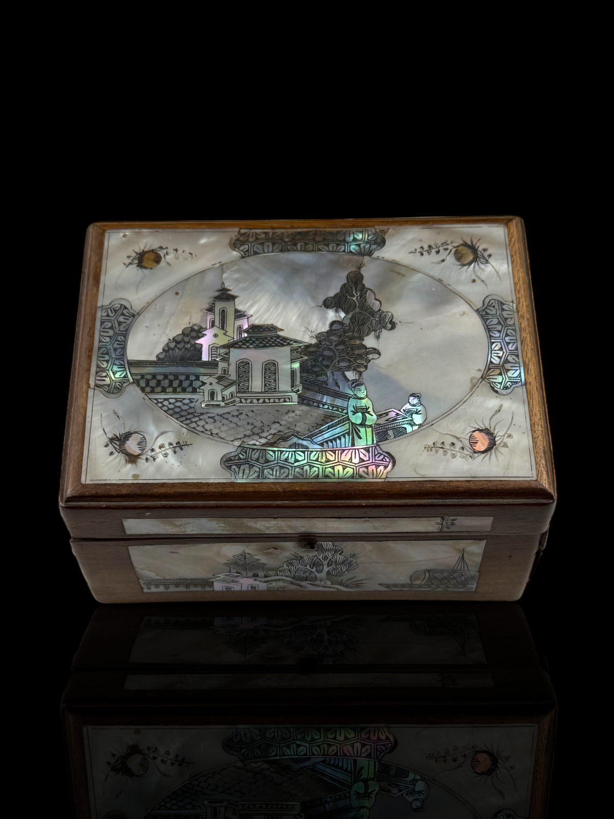 French Colonial Vietnamese Mother-of-Pearl Inlaid Box