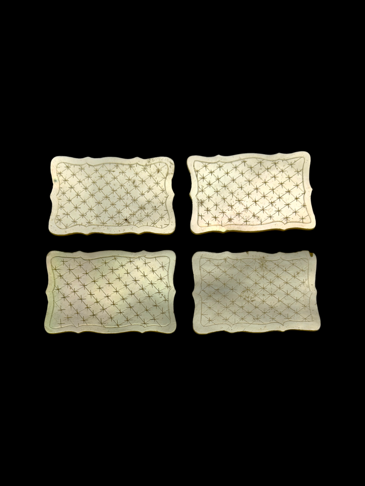 Qing Dynasty Mother-of-Pearl Gaming Counters, 129 Pieces, China c.1850
