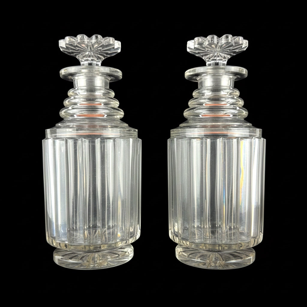Pair of Regency Waterford Cut Glass Decanters, Circa 1825