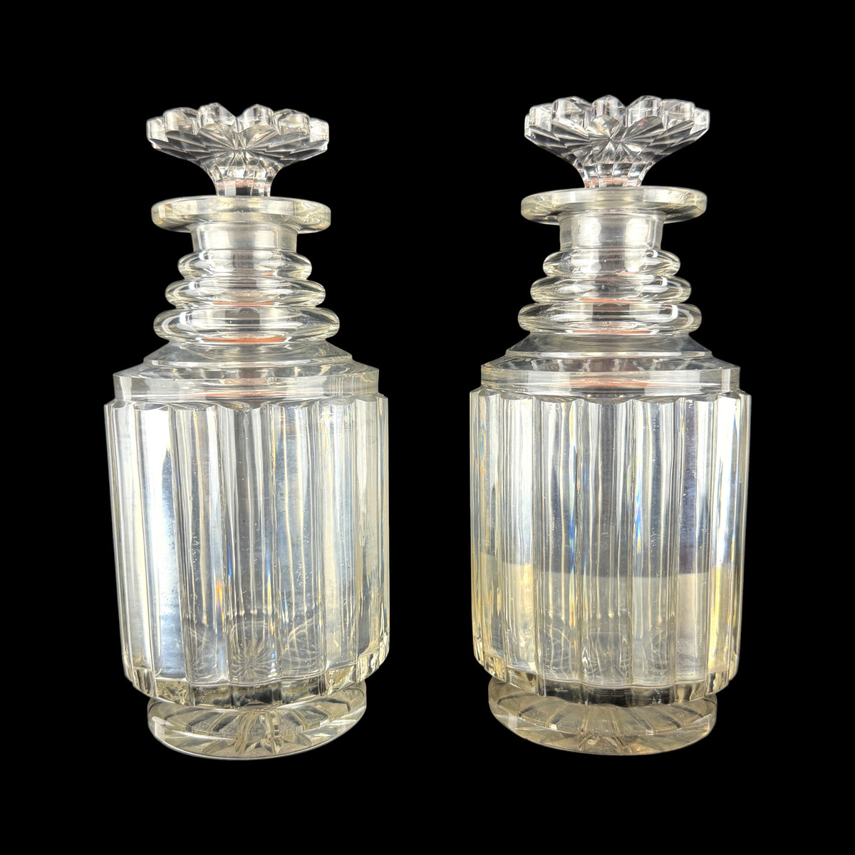 Pair of Regency Waterford Cut Glass Decanters, Circa 1825