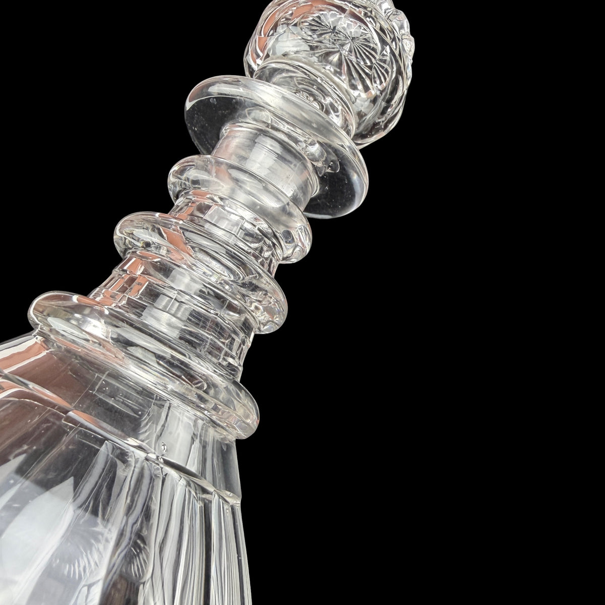 Pair of Regency Irish Cut Glass Decanters, Circa 1825