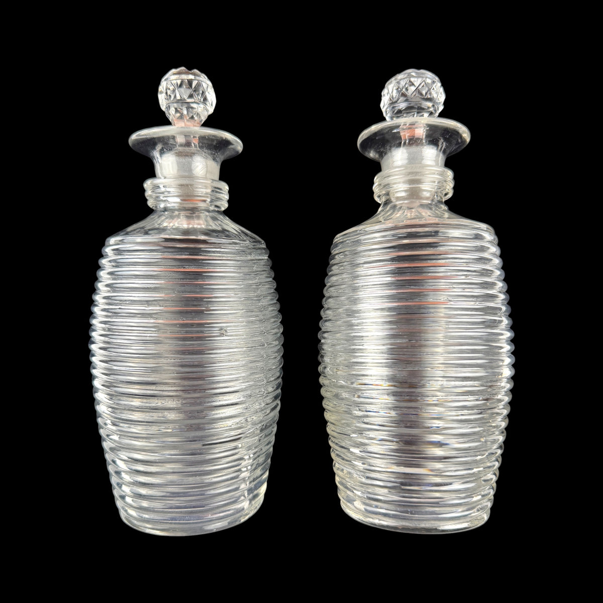 Pair of Regency Ring-Neck Mallet Decanters, Circa 1825