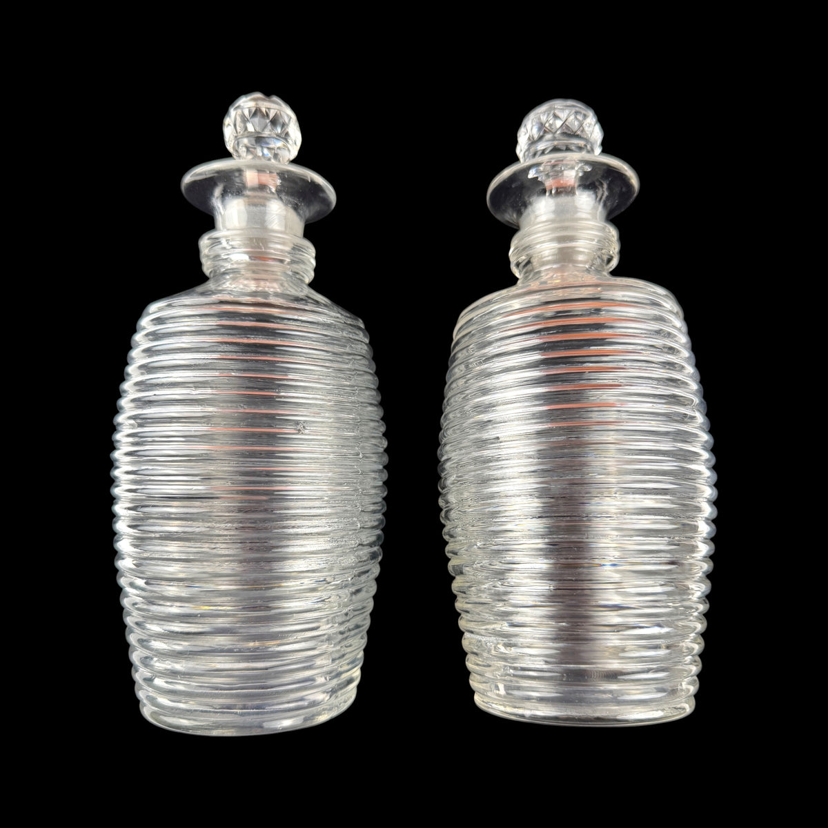 Pair of Regency Ring-Neck Mallet Decanters, Circa 1825