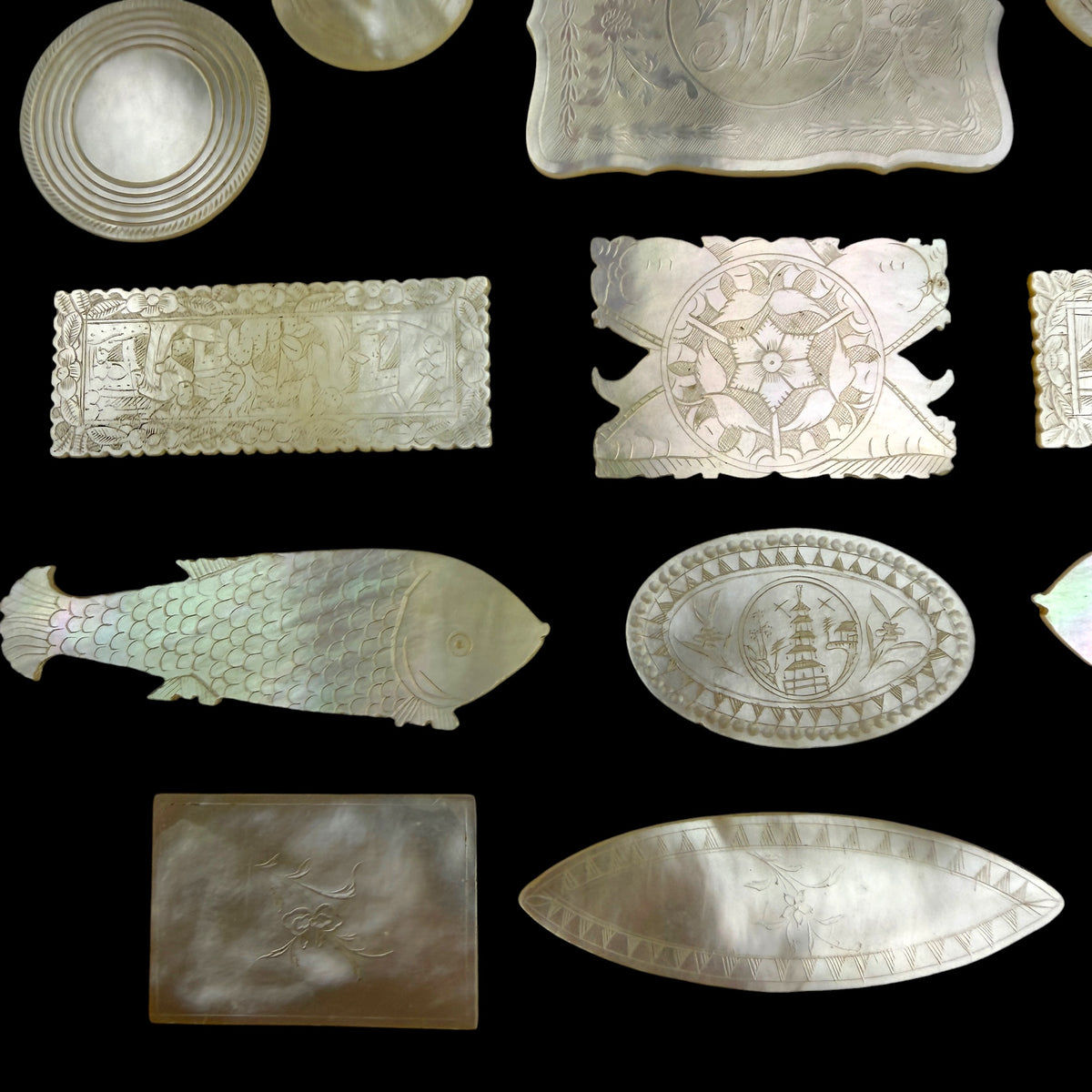 Mother-of-Pearl Gaming Counters, 18th-19th Century