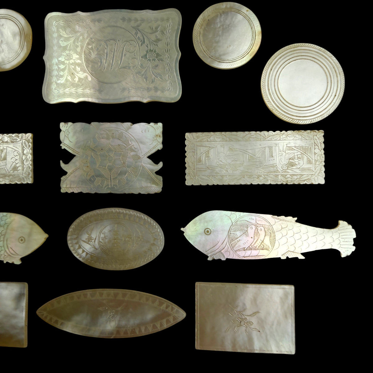Mother-of-Pearl Gaming Counters, 18th-19th Century