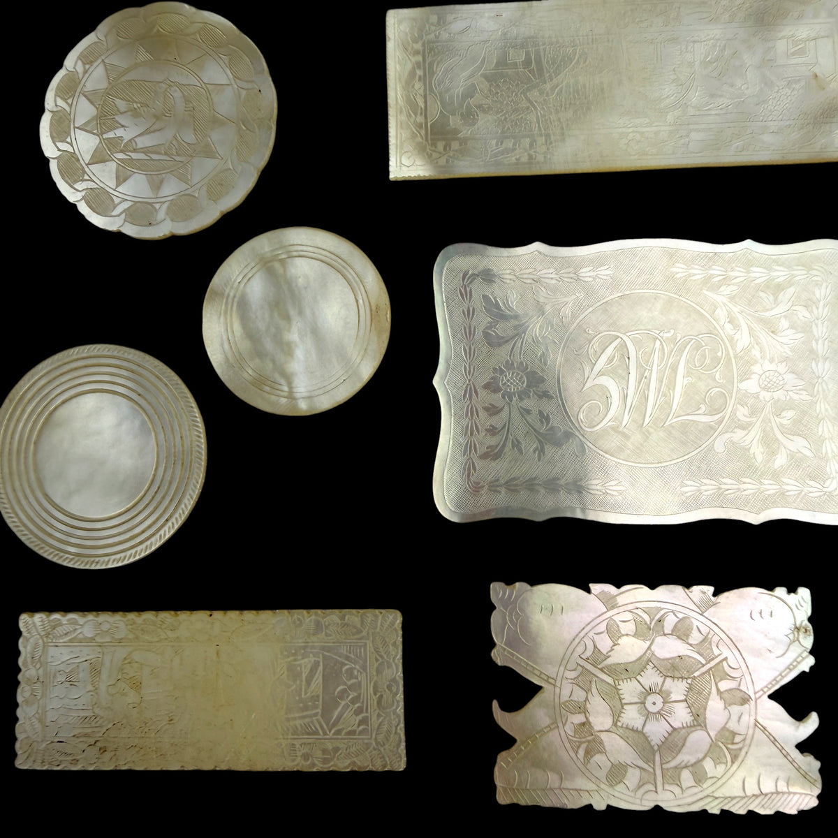 Mother-of-Pearl Gaming Counters, 18th-19th Century