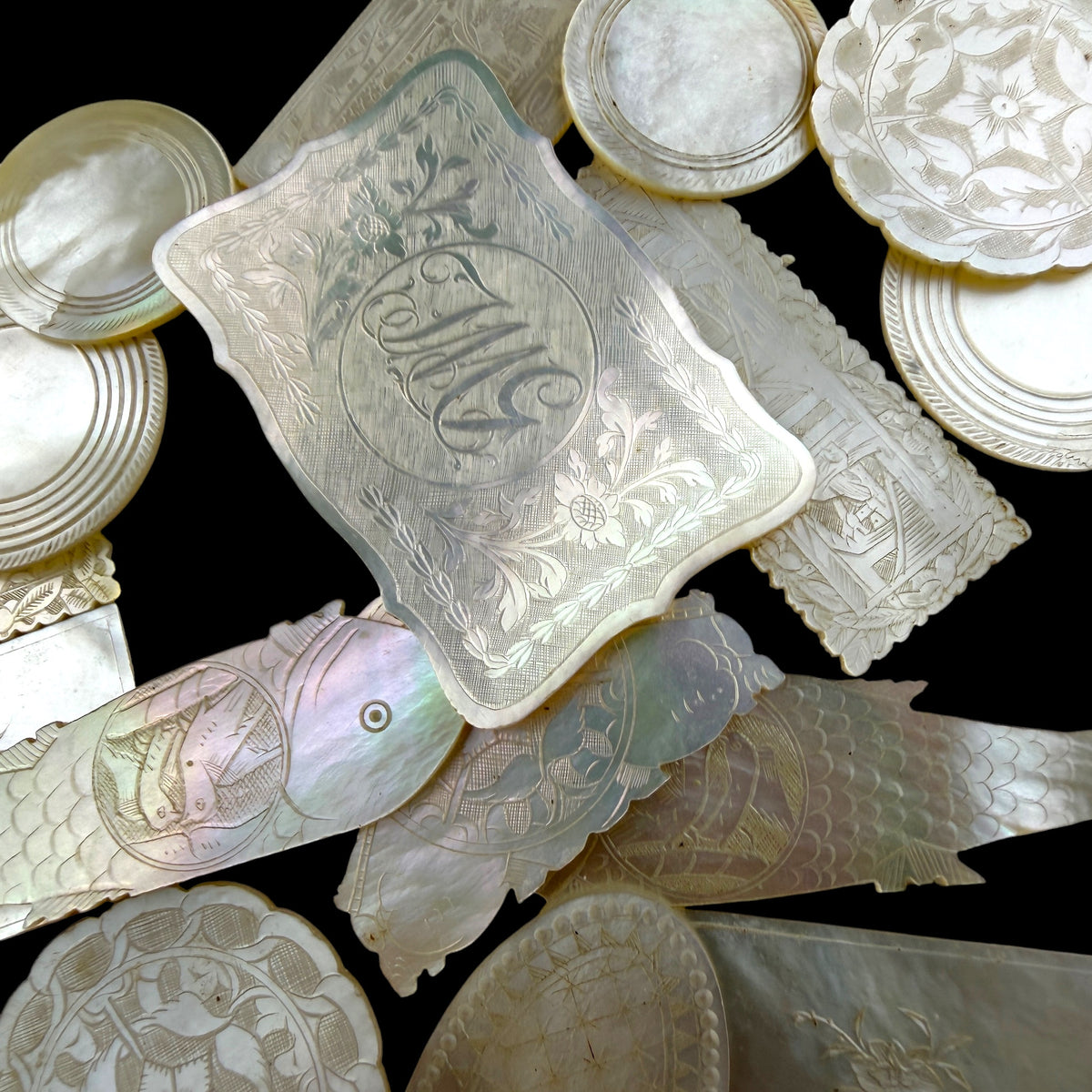 Mother-of-Pearl Gaming Counters, 18th-19th Century