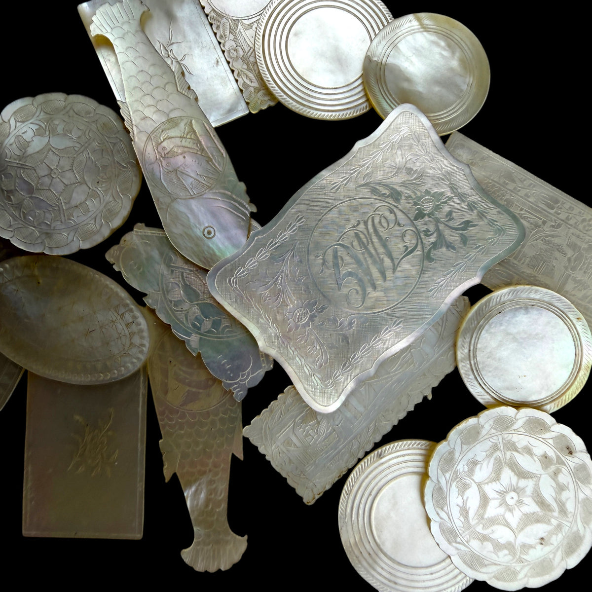 Mother-of-Pearl Gaming Counters, 18th-19th Century