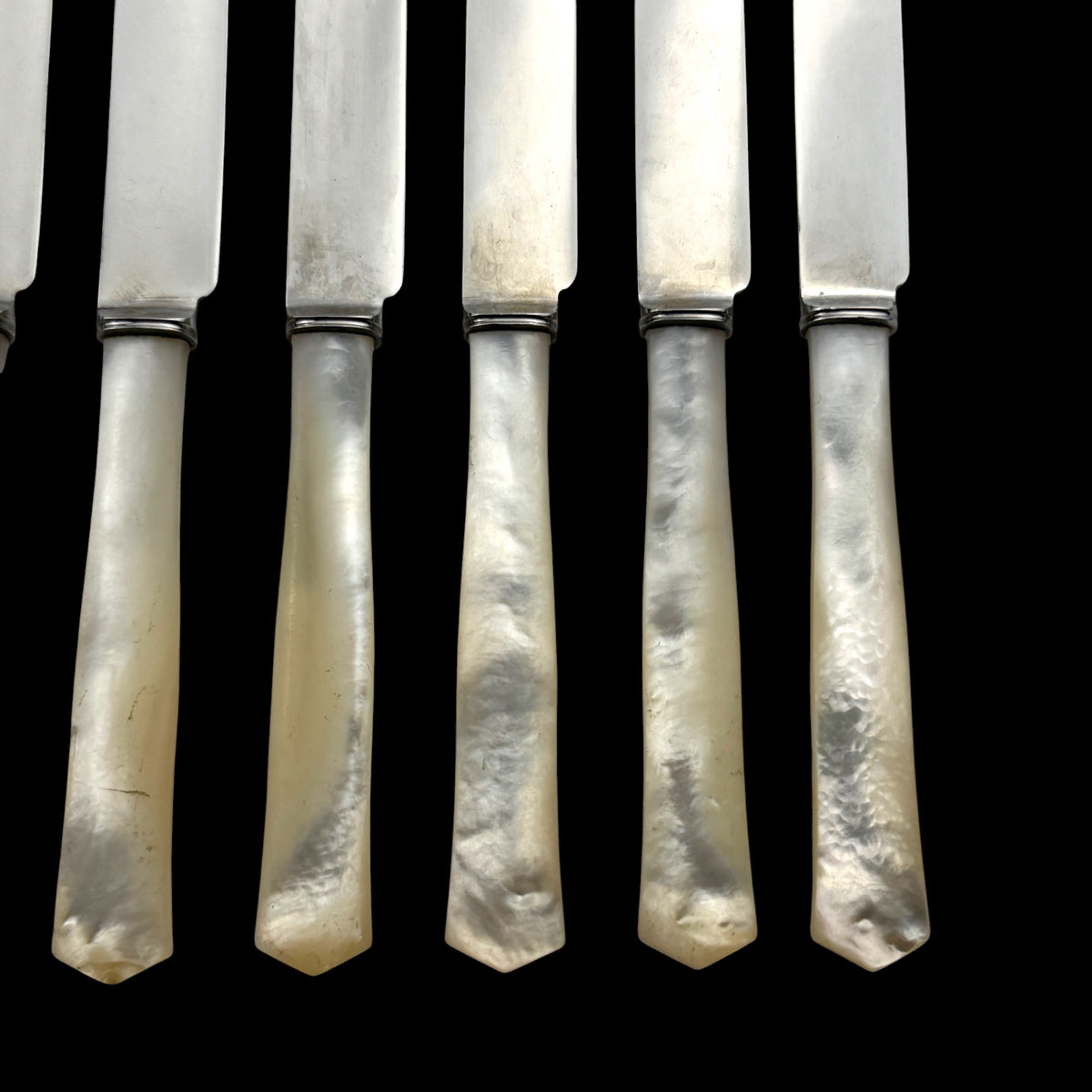 Set of Six Mother of Pearl Knives, Asprey, c.1920s