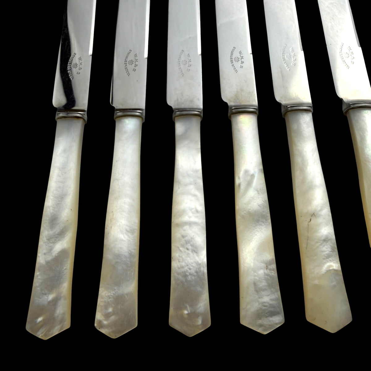Set of Six Mother of Pearl Knives, Asprey, c.1920s