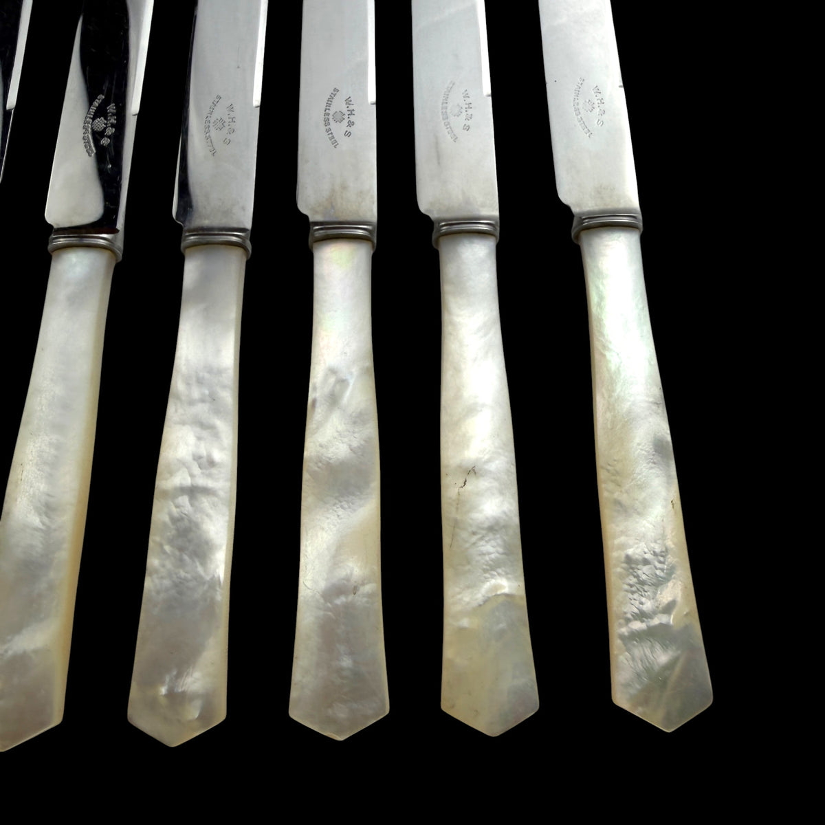 Set of Six Mother of Pearl Knives, Asprey, c.1920s