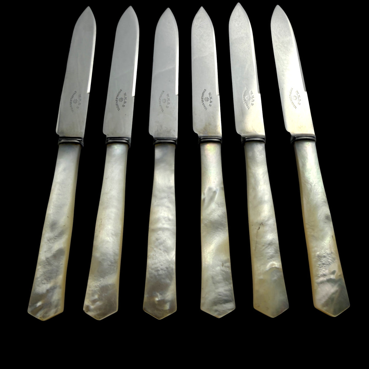 Set of Six Mother of Pearl Knives, Asprey, c.1920s