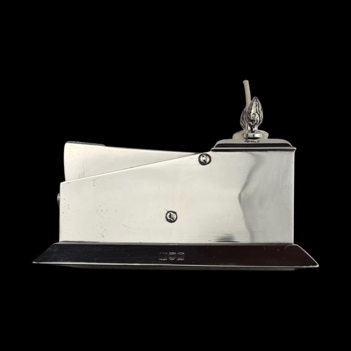 Sterling Silver Table Cigar Cutter & Lighter, London, 1913