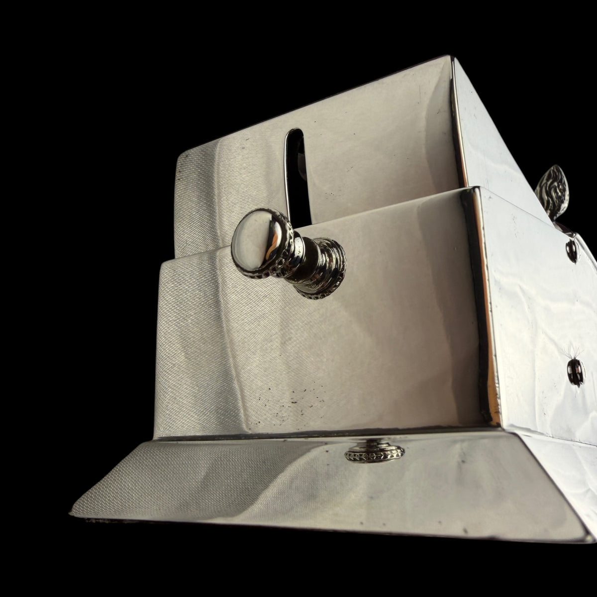 Sterling Silver Table Cigar Cutter & Lighter, London, 1913