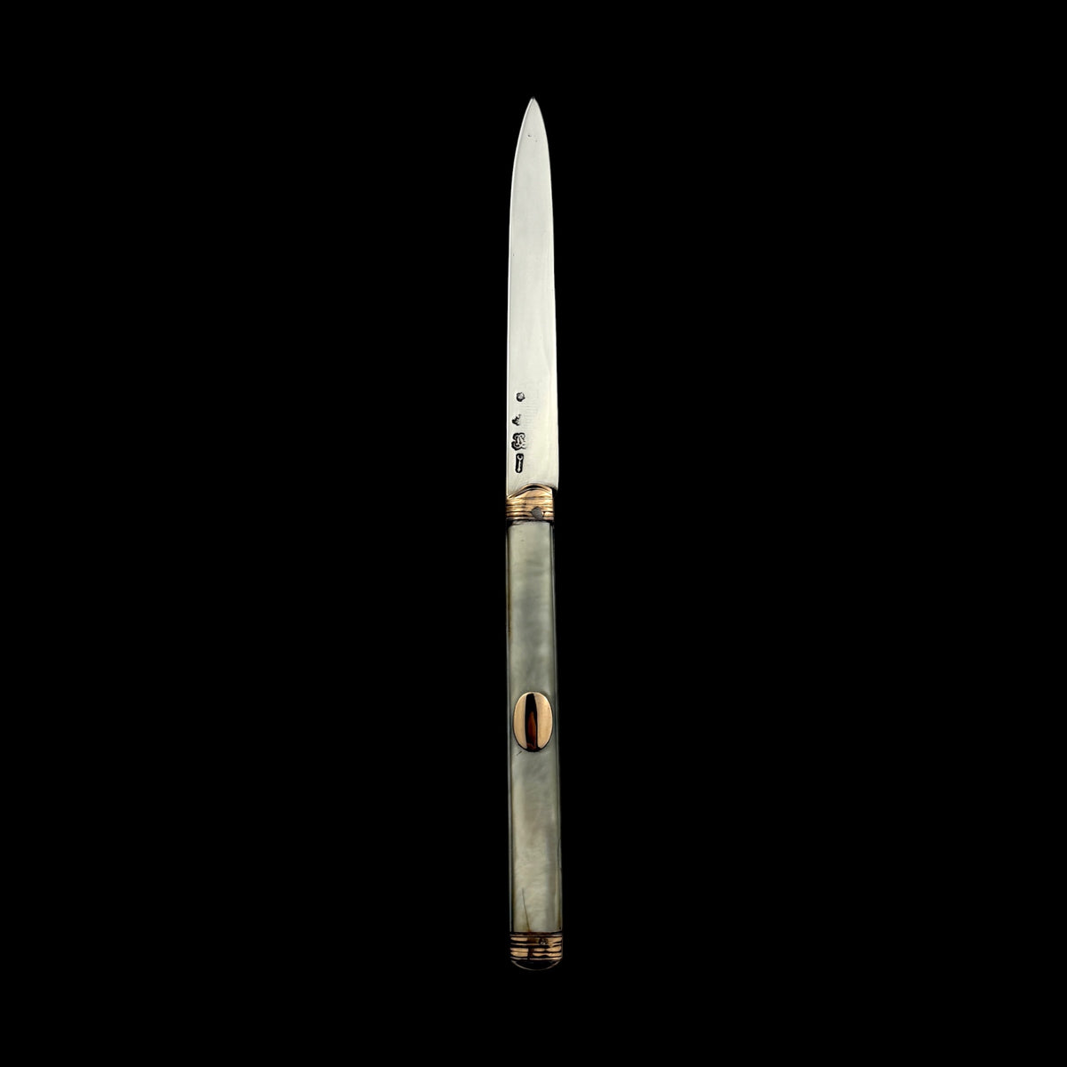 18th Century French Mother-of-Pearl & 18ct Gold Folding Knife