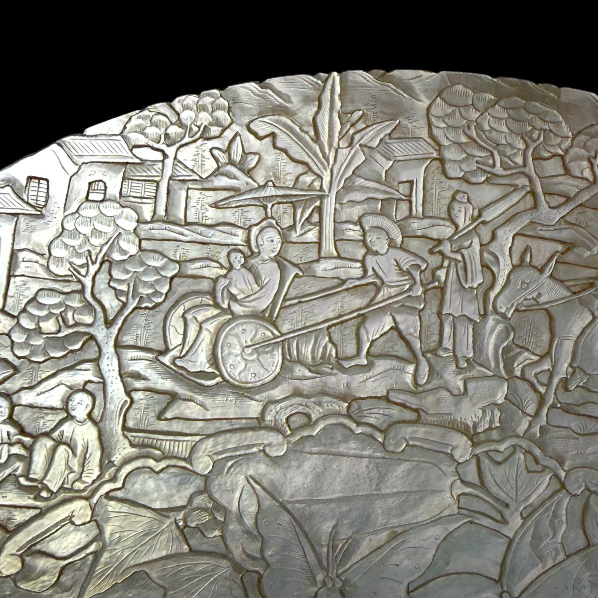 Chinese Carved Mother-of-Pearl Shell, Qing Dynasty