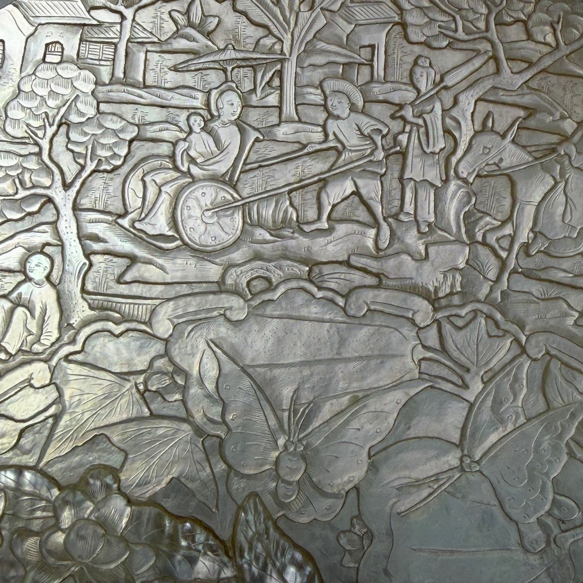 Chinese Carved Mother-of-Pearl Shell, Qing Dynasty