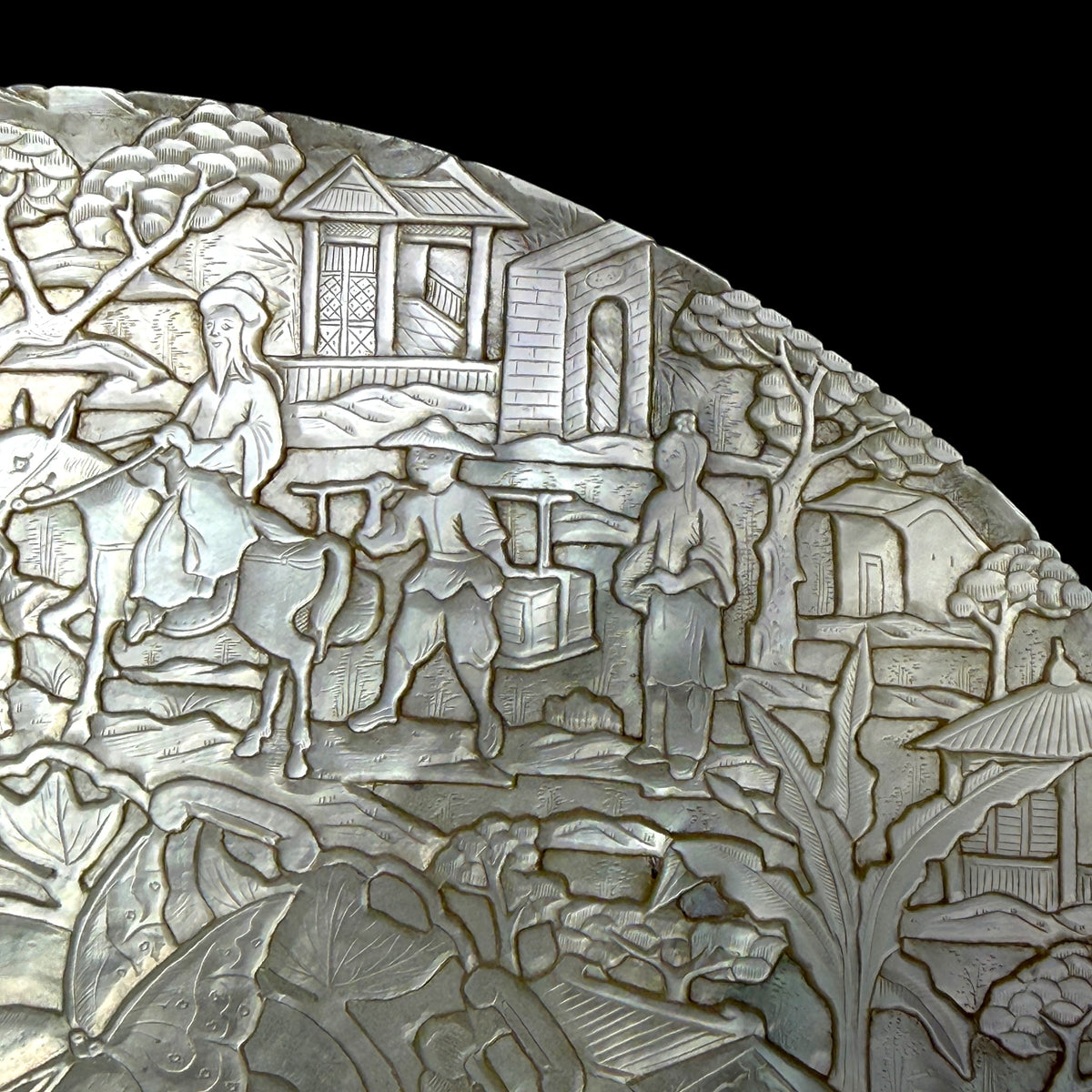Chinese Carved Mother-of-Pearl Shell, Qing Dynasty