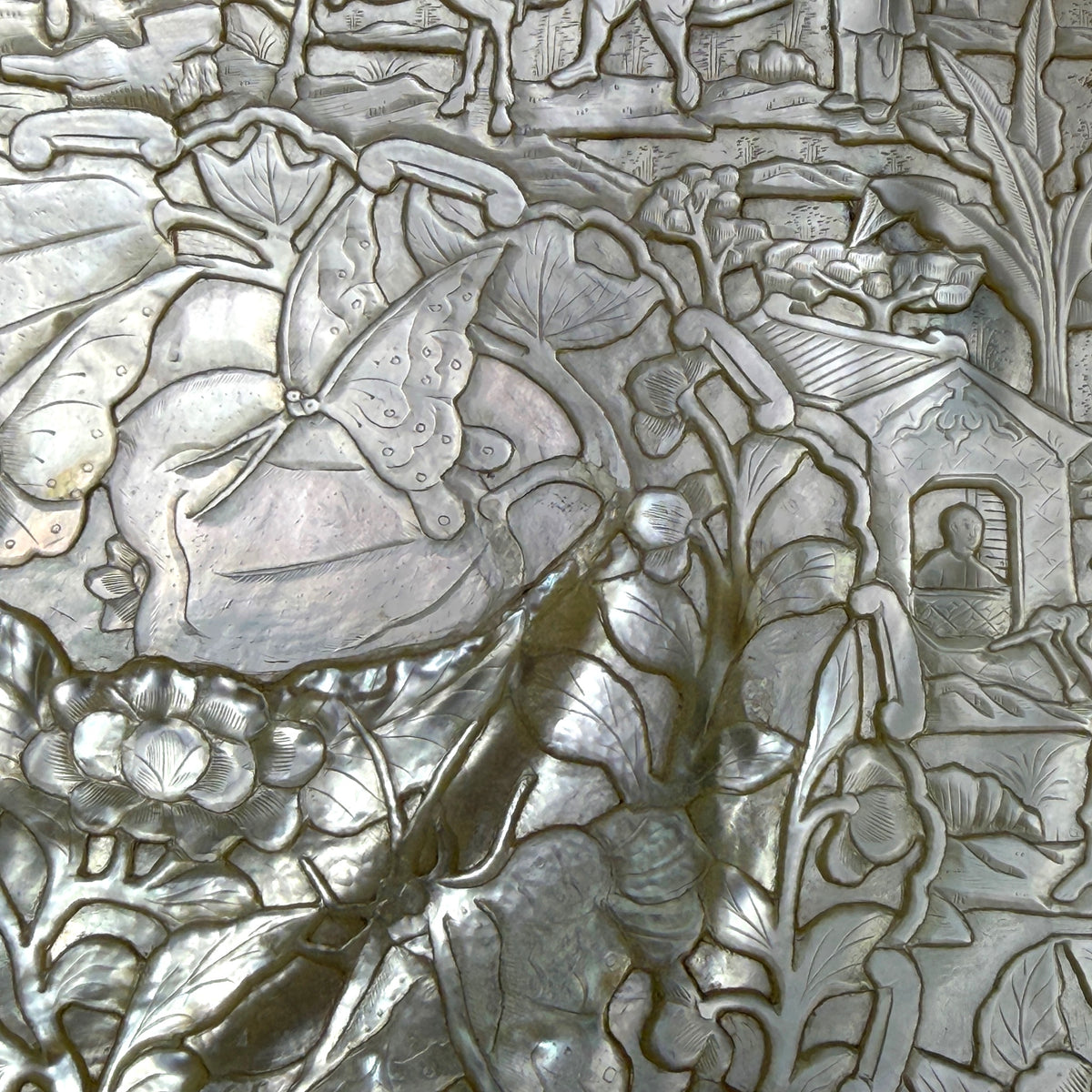 Chinese Carved Mother-of-Pearl Shell, Qing Dynasty