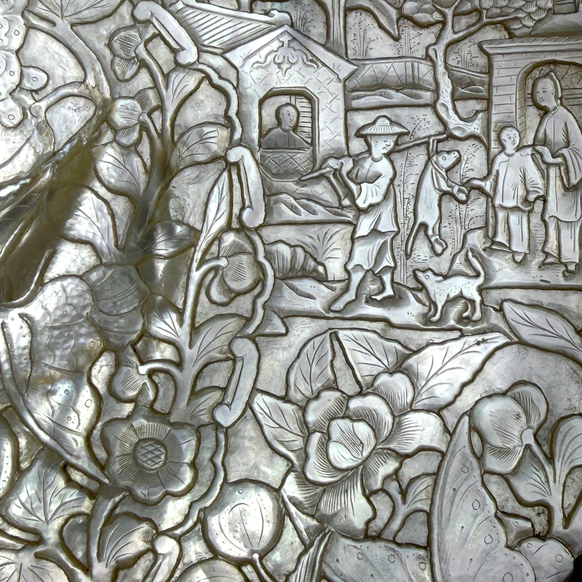 Chinese Carved Mother-of-Pearl Shell, Qing Dynasty