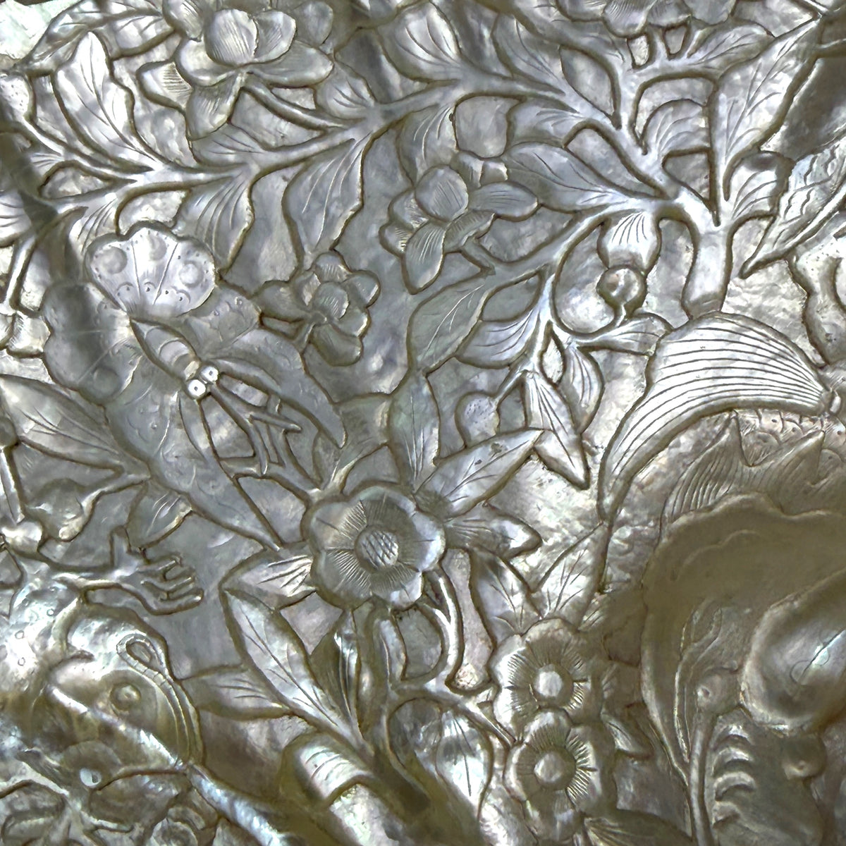 Chinese Carved Mother-of-Pearl Shell, Qing Dynasty